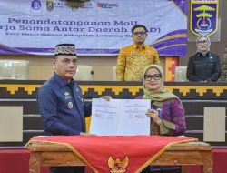 Pemerintah Kota Metro dan Pemerintah Kabupaten Lampung Timur resmi menandatangani nota kesepahaman (MoU) Kerja Sama Antar Daerah (KAD) dalam rangka pengendalian inflasi