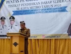 Walikota Metro H. Bambang Iman Santoso membuka Kegiatan Pentas Festival Tunas Bahasa